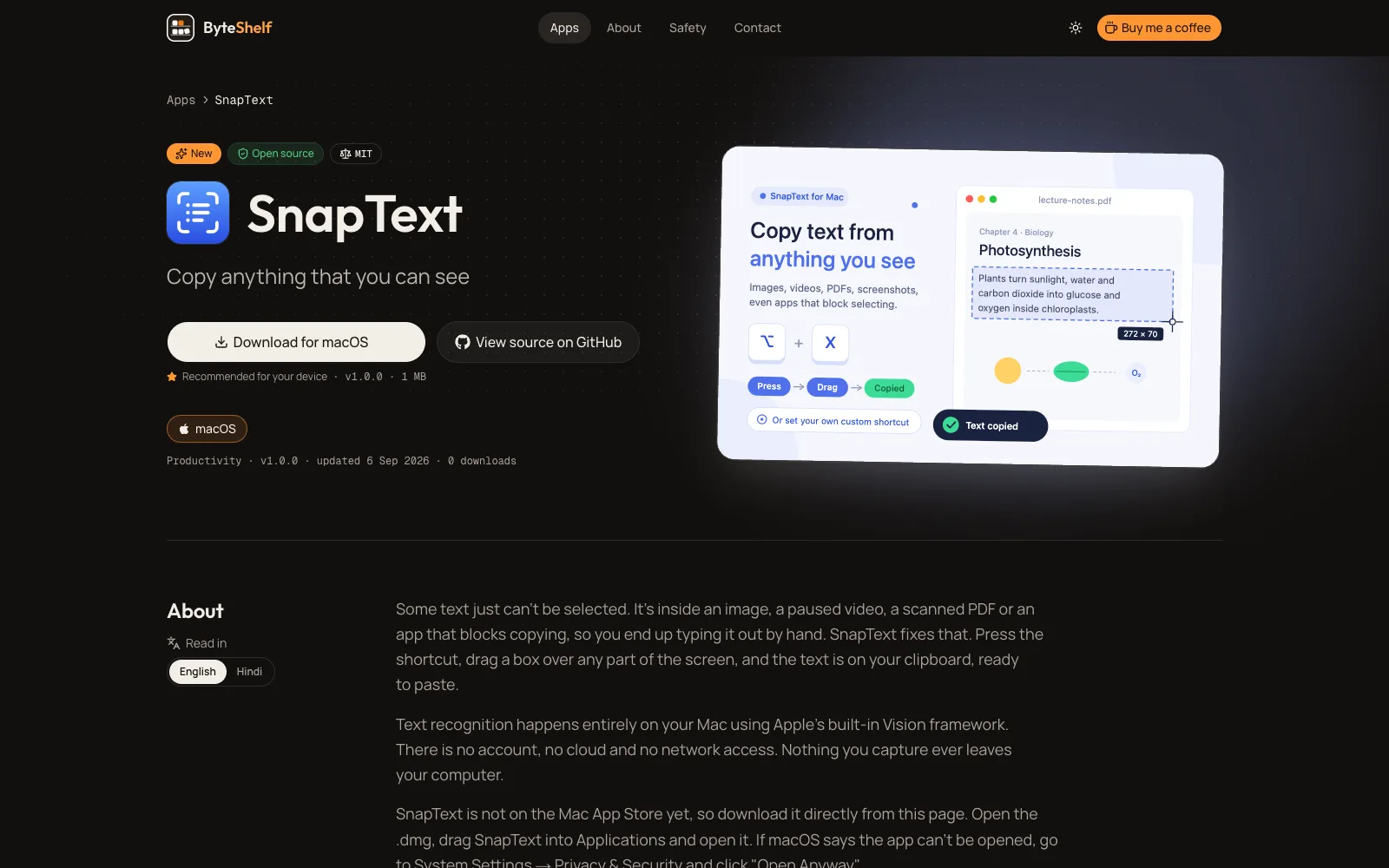 ByteShelf — screen 2